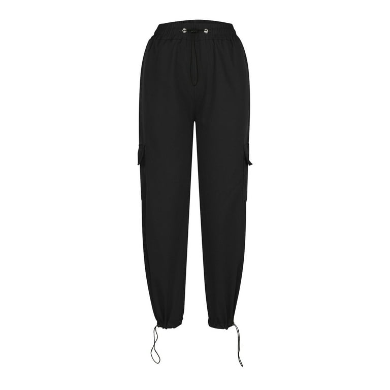 Hfyihgf Parachute Pants for Women Y2K Baggy Cargo Pants Multi