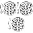 thumbnail image 2 of Homemaxs 3 Sets  Escargot Baking Dish 12 Compartment Holes Snail Escargot Cooking Plate with Tong, 2 of 6