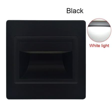

LED Recessed Wall Luminaire Step Light 1.5W Recessed Lamp for Staircase Corridor Black