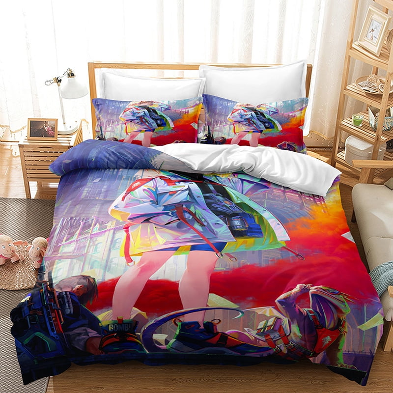Anime Bed Duvet Cover Set Soft 