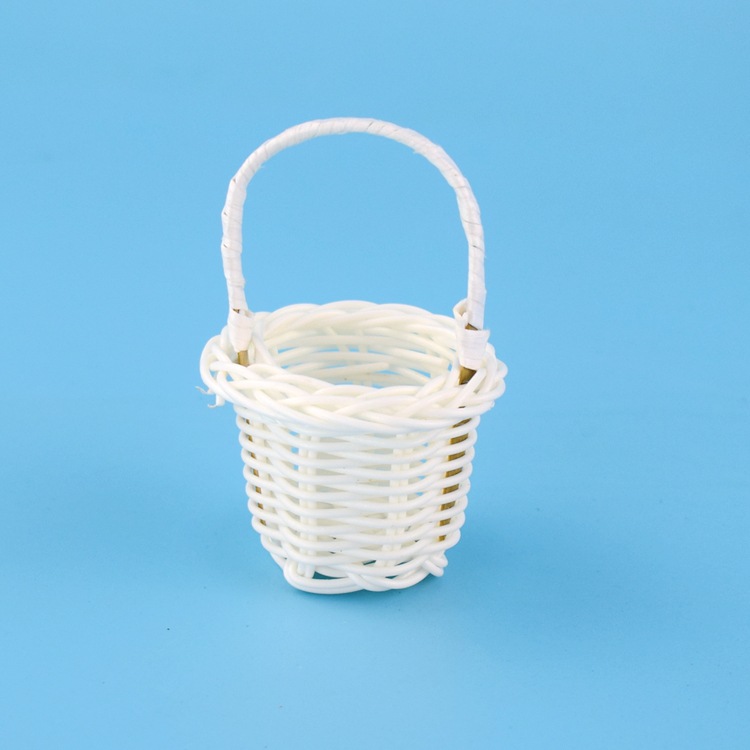 10Pcs Mini Woven Baskets with Handle Woven Flower Baskets Small Rustic