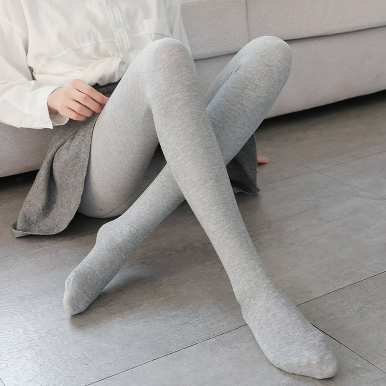 Comfortable Women Infinity Show Thinness High Elasticity Warm Cotton Tights  Stockings And Pantyhose Stirrup Leggings LIGHT GRAY