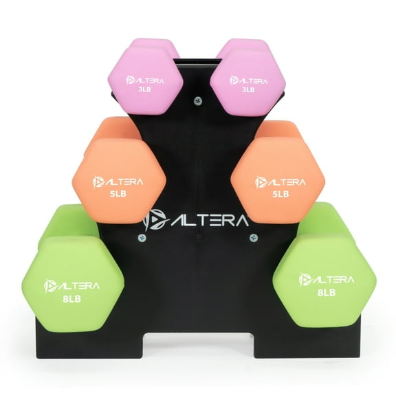 Set De Mancuernas Altera  AOS235 Con Forro De Neopreno 3 Pares Peso Variable