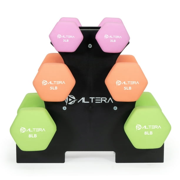 Set De Mancuernas Altera AOS235 Con Forro De Neopreno 3 Pares Peso Variable