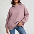 thumbnail image 4 of Hilenly Oversized Hoodies for Women Long Sleeve Pullover Hoodie Hooded Sweatshirts Comfort Travel Outfits, 4 of 10