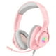 thumbnail image 1 of Onikuma con cable de auriculares Barra de red portátil Ajustable ajustable Auricular de juego Auricular con micrófono Pastel de recogida de 360 ​​grados Rosa Methold EL005818-03B, 1 of 7