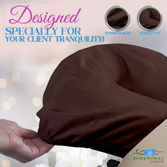 Spa Massage Table Flannel Pillow Protectors Covers 3 Pieces Pack Chocolate Color