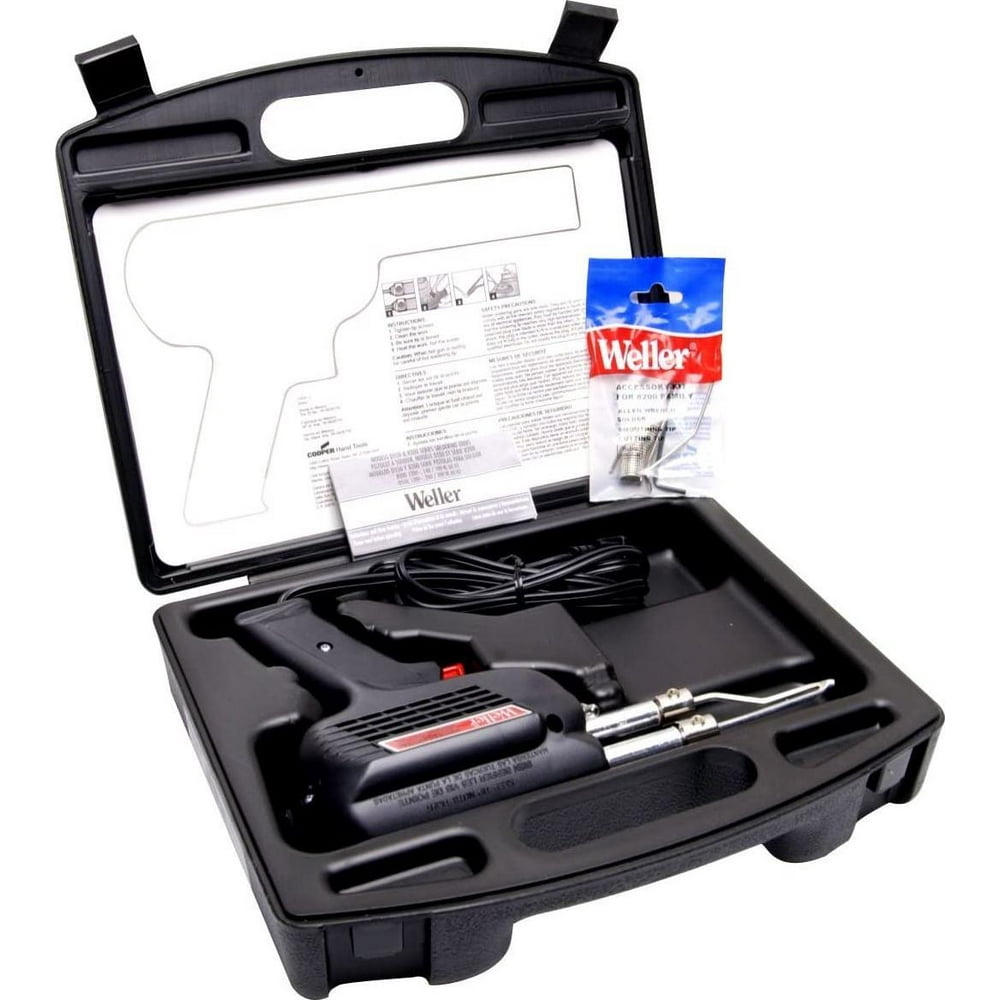 Weller D550PK 260Watt/200W Professional Soldering Gun Kit with Three Tips and Solder in
