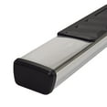 thumbnail image 1 of TrailFX Nerf Bar A4001S TFX 4 Trapezoid Side Steps; With Step Pads; 4 Inch Trapezoidal Straight; Polished; Stainless Steel; With Plastic End Caps; Rocker Panel Mount, 1 of 3