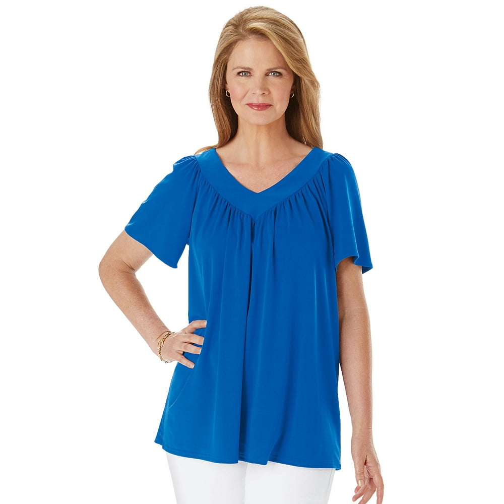 Carol Wright Flattering VNeck Blouse