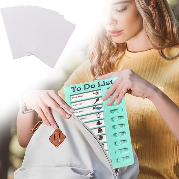 Under $5 Ageoie Sliding Routine Chart to Do List, Chores Chart for Adults, Task Planning Board for Home, Work, Office, White 2