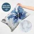 thumbnail image 3 of Americanflat 20"x14" Floral Rectangular Throw Pillow with Premium Polyester - White and Indigo, 3 of 8