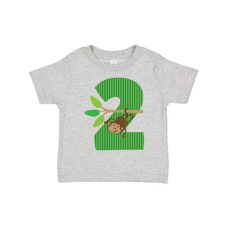 

Inktastic 2nd Birthday Jungle Monkey Childs Gift Toddler Boy or Toddler Girl T-Shirt
