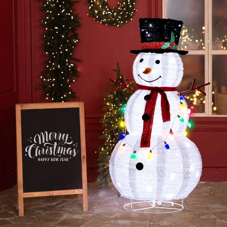 Zimtown, Snowman, 4ft LED Lighted, Indoor and Outdoor - Walmart.com