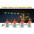 thumbnail image 6 of Dephen 130W LED Temporary Work Light-18200Lumen Construction Lights 5000K LED Work Lights Linkable Construction Temporary Lighting with Outlet & Hook for Outdoor Indoor Temporary Lights, 6 of 9