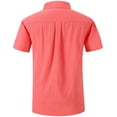 thumbnail image 3 of SPEEDRUN Mens Dress Shirts Regular Fit Short Sleeve Casual Business Shirt Crimson 3XL, 3 of 7