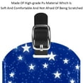 thumbnail image 4 of Square 2Pack PU Leather Shiny Stars Cruise Luggage Tag with Privacy Cover and Name ID Tag for Travel Handbags Backpacks Luggage Tags, 4 of 6