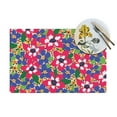 thumbnail image 4 of XMXY Woven Placemats Set of 6 PCS, Colourful Simple Flowers Table Mats Washable Heat Resistant Placemats, 4 of 6