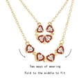 thumbnail image 1 of Fiudx Collar Único Plegables En Forma de Corazón y Cadena En Clavícula En Flores, 1 of 4
