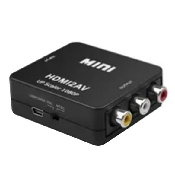 Mini A Vto HD Multimedia Interface Converter,Mini AV to HD A Vto HD Multimedia Interface Adapter A Vto HD Multimedia Interface Converter Box Sleek Aesthetic