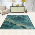 thumbnail image 3 of Area Rug Indoor 63"x48"in Non-Slip Wear Resistant Floor Mats Soft Large Carpets for Living Room Bedroom Home Decor Blue Green Marble Texture, 3 of 7