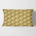 thumbnail image 2 of Designart Golden Plaid pattern' Mid-Century Modern Throw Pillow - 12x20, 2 of 2