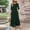 *Army Green, variant on ClodeEU Women's Round Neck 3/4 Sleeve Mesh Patchwork Dress, Casual Solid Color Loose Maxi Dress Army Green,Women's Plus L