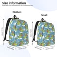 thumbnail image 3 of Naloa Dino Christmas Adventure Snowy Blue Canvas Backpack for Men Women Rucksack Casual Travel Daypack College Tote Satchel Bookbag for Teens-Medium, 3 of 7