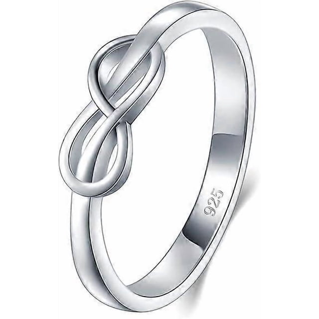 Infinity Ring - Sterling Silver Rings For Women - 925 Infinity Sterling Silver Rings - Knot Ring - Infinity Shape Silver Ring - Classic Gift for Speci