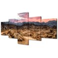 thumbnail image 1 of TISHIRON 5PCS Framed Canvas Wall Art Set,50"x24" Alabama Hills Canvas Art Decor, 1 of 7