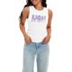 thumbnail image 1 of Camisetas sin mangas de cuello redondo acanaladas para mujer ATHLECHIC XL con estampado blanco, 1 of 5