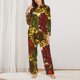 thumbnail image 2 of Fotbe Sunflower Conjunto de Pijama de Manga Larga para Mujer con Estampado, Ropa de Dormir de 2 Piezas, Conjunto de Casa Suave y Cómodo con Bolsillos-Medium, 2 of 7