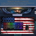 thumbnail image 2 of Large Gaming Mouse Pad, Grunge USA Flag Desk Mat with Seamed Edges, Big XXL Waterproof Desk Pad, Non-Slip Rubber Base, 31.5x15.7 Inch Keyboard Pad Computer Mousepad, 2 of 6