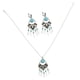 thumbnail image 5 of Conjuntos De Joyería Vintate Para Mujer Remache Azules Collar De Múltiples Capas Pendientes Clip Accesorios De Joyería Fernando  Conjunto de pendientes de collar, 5 of 7