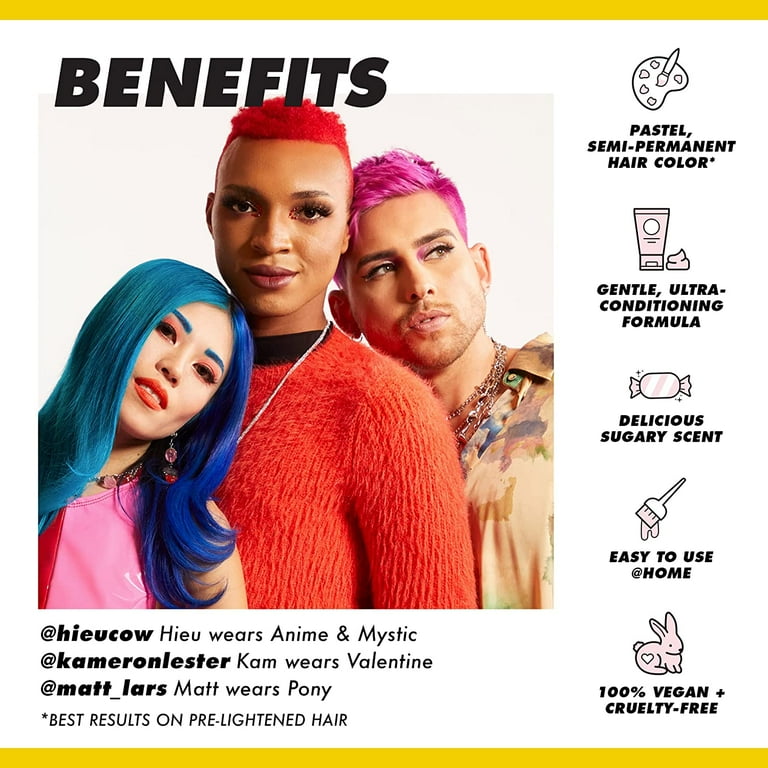 Lime Crime Unicorn Hair, Semi-Permanent Hair Color, Vegan, Light