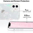 thumbnail image 4 of Compatible with iPhone 12 Case Cute Crystal Clear with Laser Bling Glitter Flower Pattern Design for Women Girls Soft TPU Phone Case Shockproof Protective Cover for iPhone 12, Flower, 4 of 6