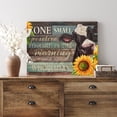 thumbnail image 5 of Rustic Farmhouse Kitchen Wall Decor Sunflower Cow Canvas Pictures Positive Thought Change Whole Day Inspirational Quotes Wall Art for Living Room Bedroom Bathroom Office Home Decor Framed, 5 of 6
