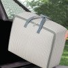 thumbnail image 1 of Bolsa grande de tela para guardar ropa y edredones: organizador de viaje impermeable para facilitar el empaque y el traslado., 1 of 7
