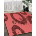 thumbnail image 2 of Ahgly Company Indoor Square Patterned Valentine Red Area Rugs, 8' Square, 2 of 6