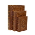 thumbnail image 1 of Set Of 3 Brown Wood Book Box, 1 of 1