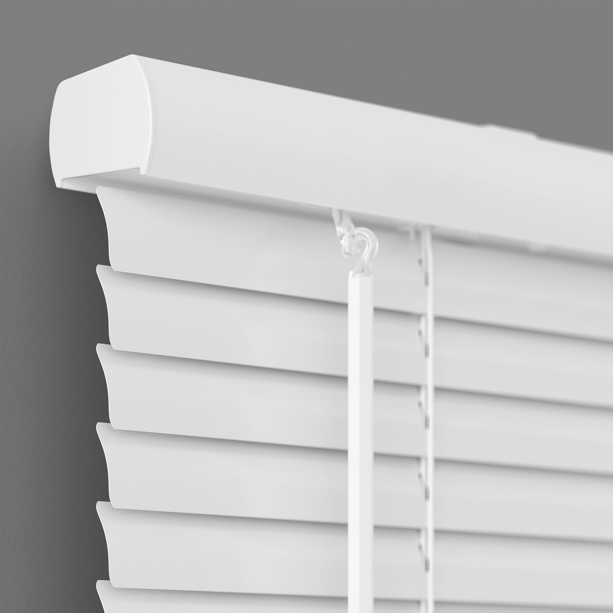 Lumino 1" Vinyl Cordless Room Darkening Mini Blinds, White, 34"W x 60"L