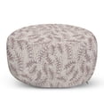 thumbnail image 1 of Leaves Pouf Cover with Zipper, Sketch Foliage Pattern with Victorian Inspirations Antique Motif of Medieval Period, Soft Decorative Fabric Unstuffed Case, 30" W X 17.3" L, Taupe Beige, by Ambesonne, 1 of 5