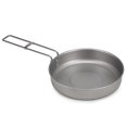 thumbnail image 2 of Camping Cookware Set Titanium Pot Frying Pan Set with Lid and Foldable Handle Suitable for Outdoor Camping Hiking Backpacking Picnic, 2 of 8