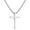 Silver, variant on Cross Necklace for Men,Stainless Steel Black Silver Gold Cross Pendant Necklace for Men Boys Cross Chain for Men 16-24 Inches Rope Chain