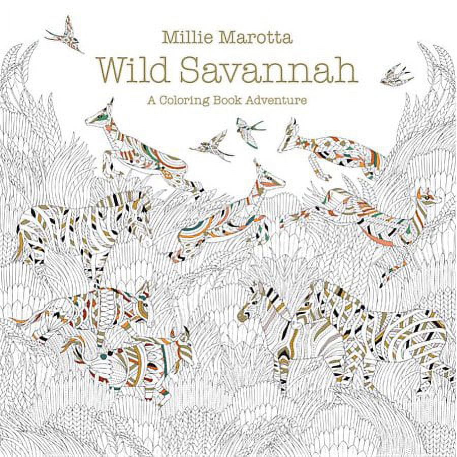 Millie Marotta Adult Coloring Book: Wild Savannah: A Coloring Book Adventure (Paperback)