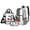 White and Black - Cherry Dot, variant on DISNIMO Monstera Banana Print 3PCS Clear Backpack for Kids Girls, Heavy Duty Transparent Bookbag with Lunch Box & Pencil Case, 17 Inch See Through Clear Backpack for Students