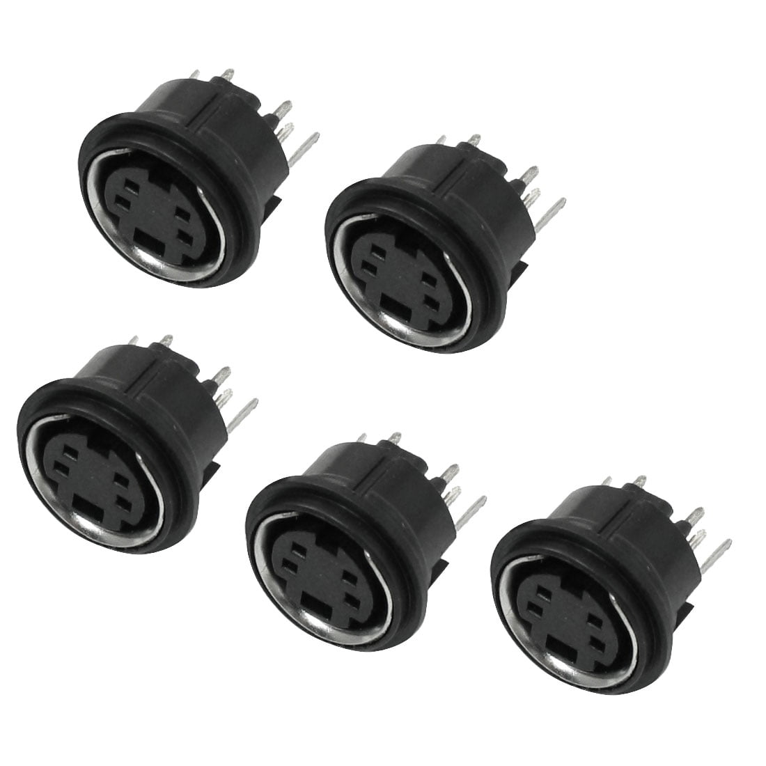 5 Pieces PCB Mount 4 Pin Female S Jack DVD Mini Din Sockets Connectors