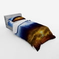 thumbnail image 3 of Ambesonne Nature Bedding Set 4 Pcs, Sun Stormy Sky Heaven, Queen, Blue Orange Black, 3 of 3