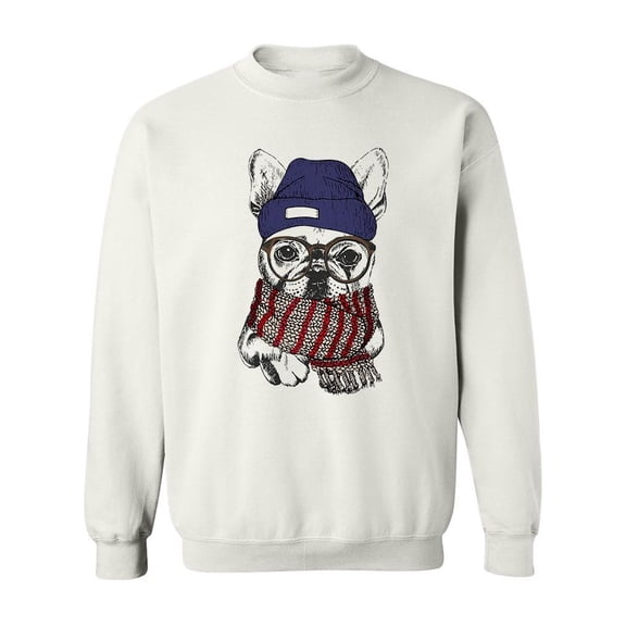 Cozy French Bulldog Design Sweatshirt Men -Image by Shutterstock, Male XX-Large