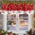 thumbnail image 5 of Valances for Windows Red Christmas Ball Rod Pocket Cafe Window Treatments Valance Curtains for Kitchen Bathroom Laundry Basement Windows 54"x18", 5 of 7